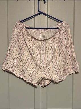Light Pink Printed Lounge Shorts